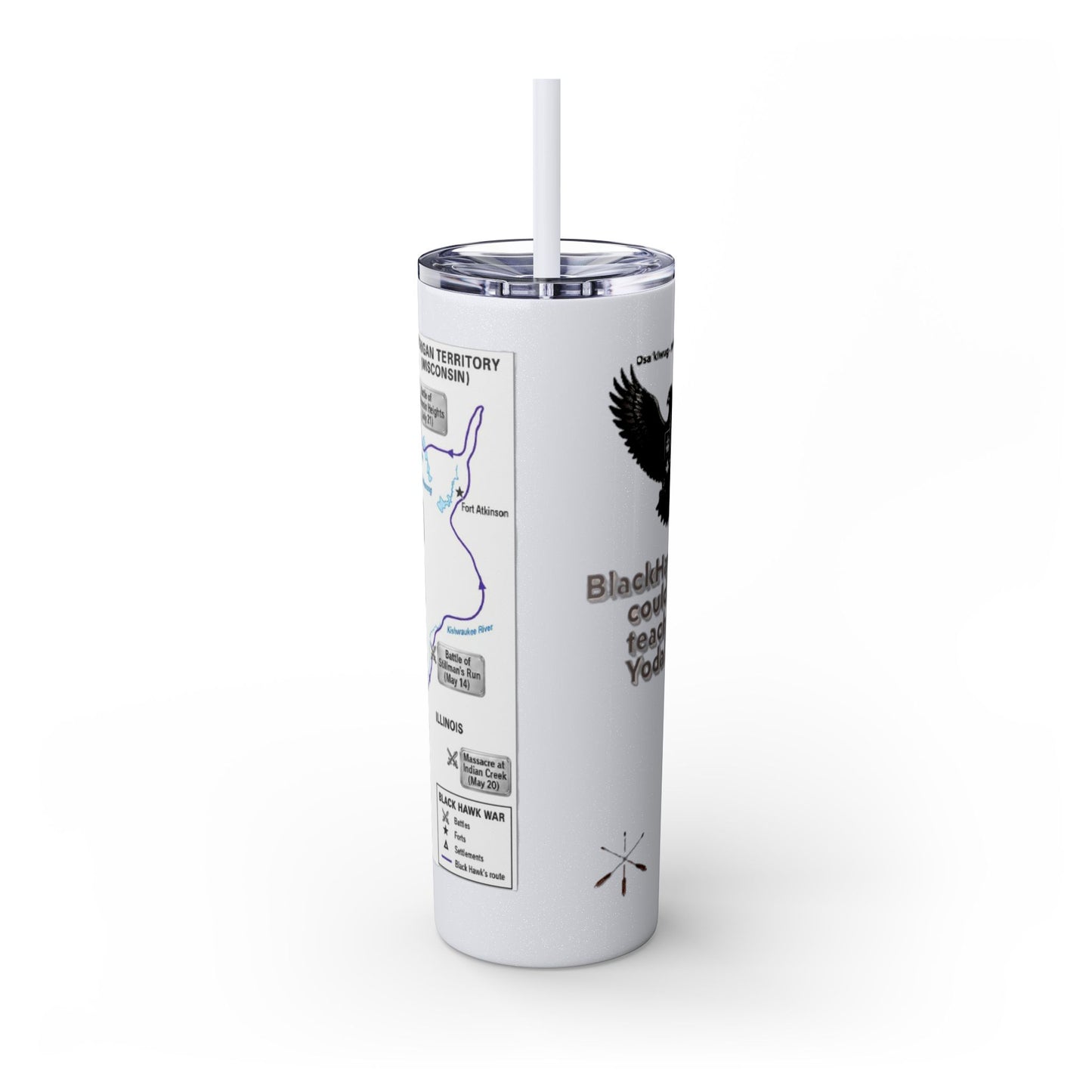 Blackhawk Skinny Tumbler 20oz – "BlackHawk could teach Yoda" Design
