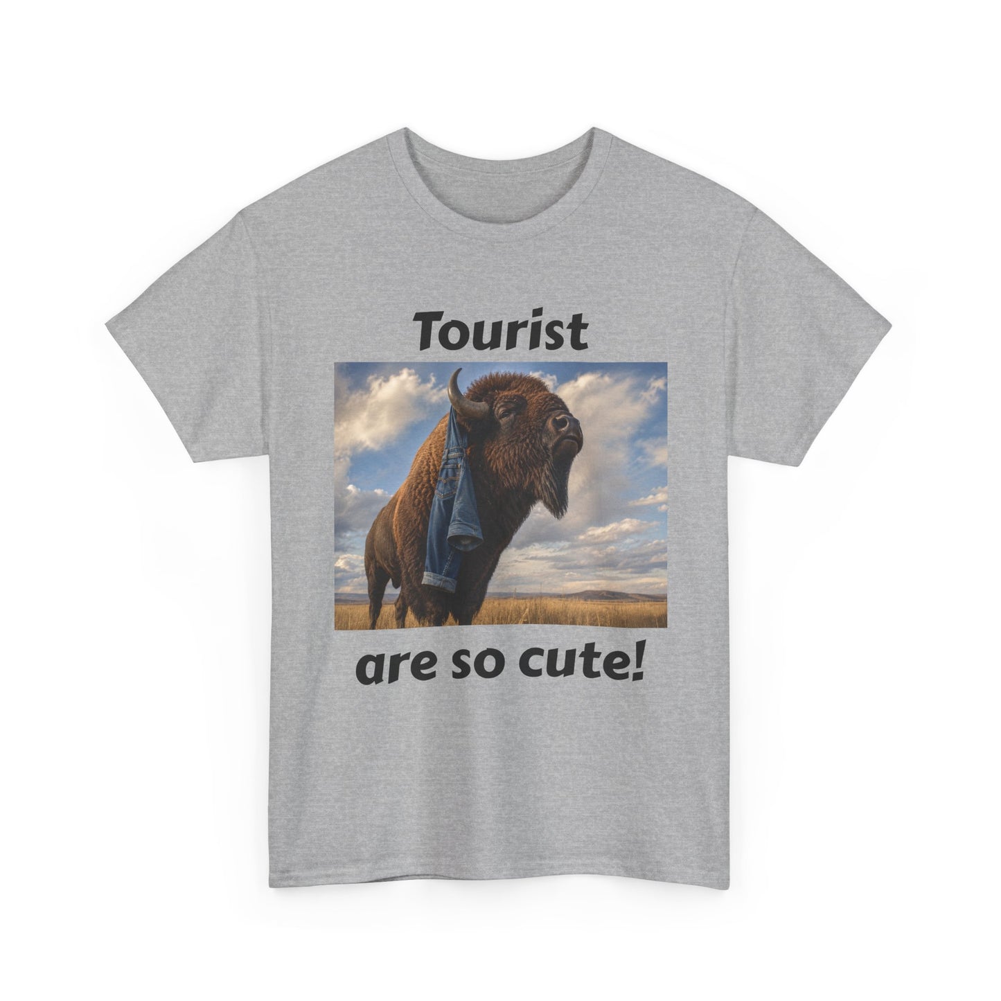 Tourist Are So Cute! T-Shirt — Funny Bison Photo Tee