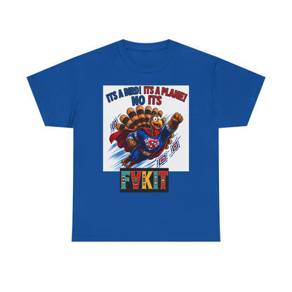 Turkey Superhero "It's a Bird! It's a Plane! No It's" with Arrow Back Print