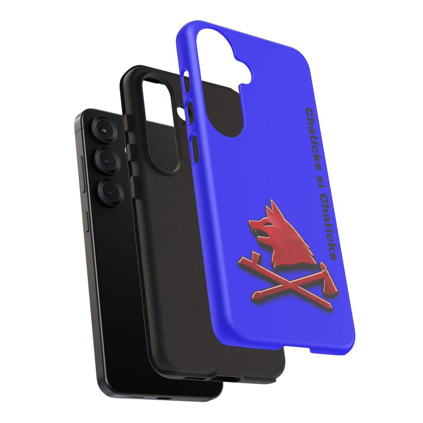 Pawnee Phone Case — Blue 'Chaticks si Chaticks' Wolf Logo Tough Case
