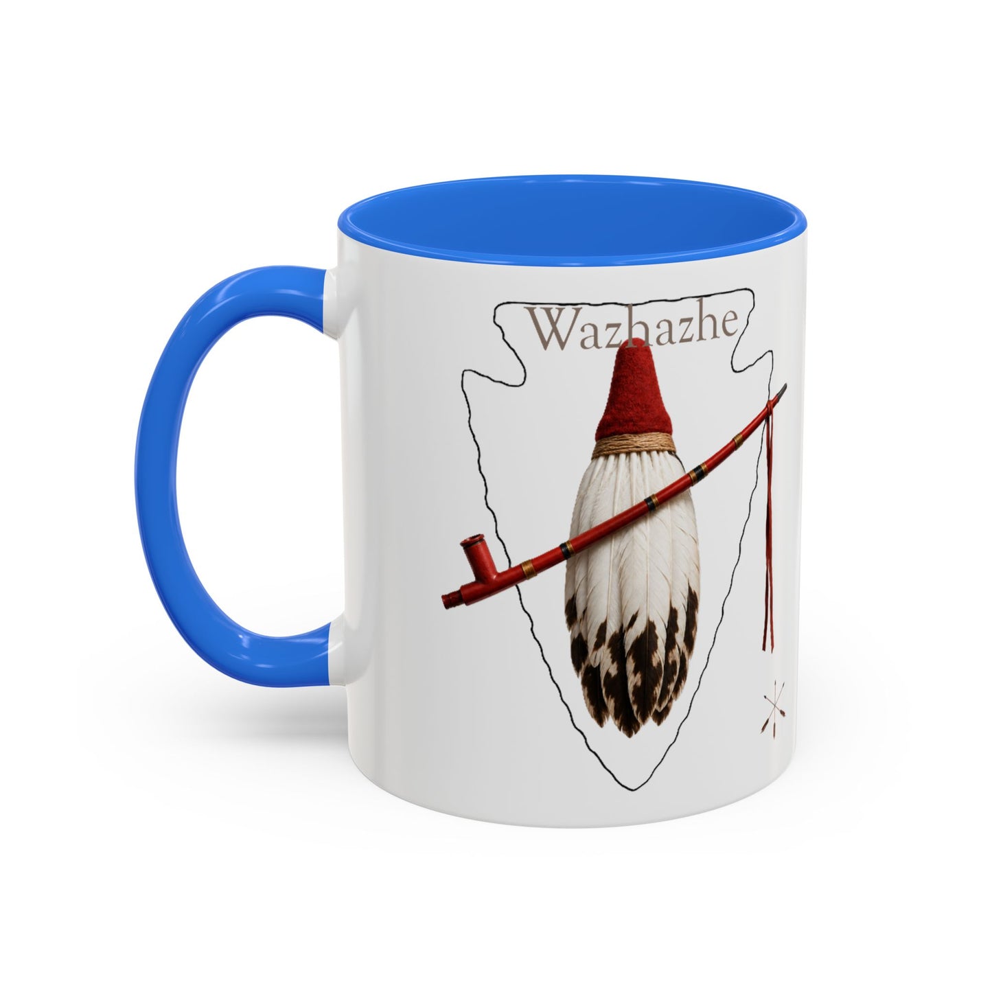 Osage Wazhazhe Tribal Feather Mug (11oz & 15oz) — Native-Inspired Coffee Cup