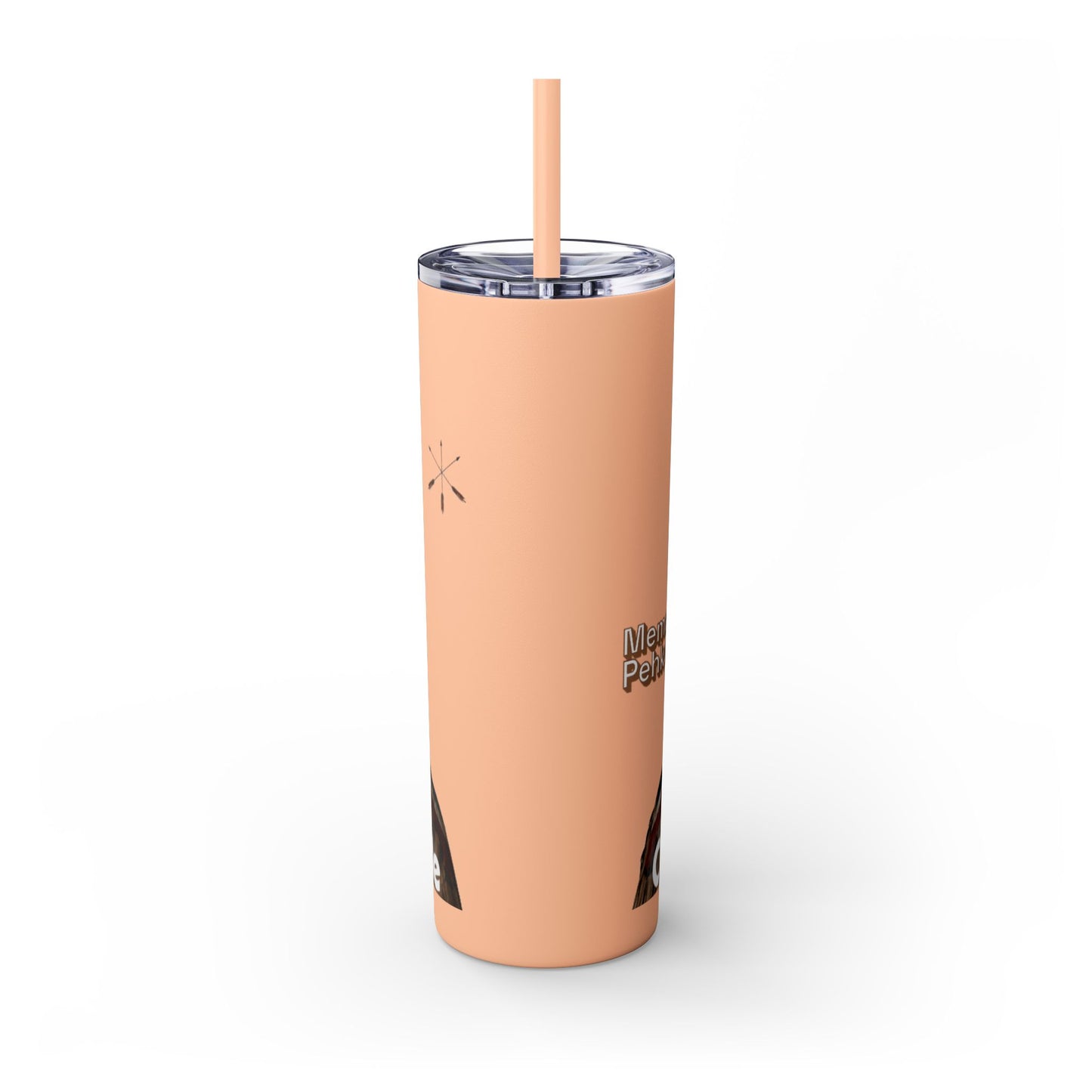 Miami 20oz Skinny Tumbler with Straw — Native Chief Portrait Travel Cup