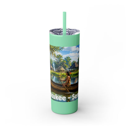 Seminole Skinny Tumbler with Straw, 20oz