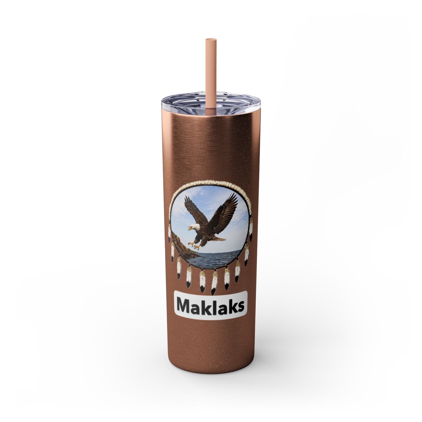 Modoc Eagle Skinny Tumbler – 20oz Straw Travel Cup (Maklaks)