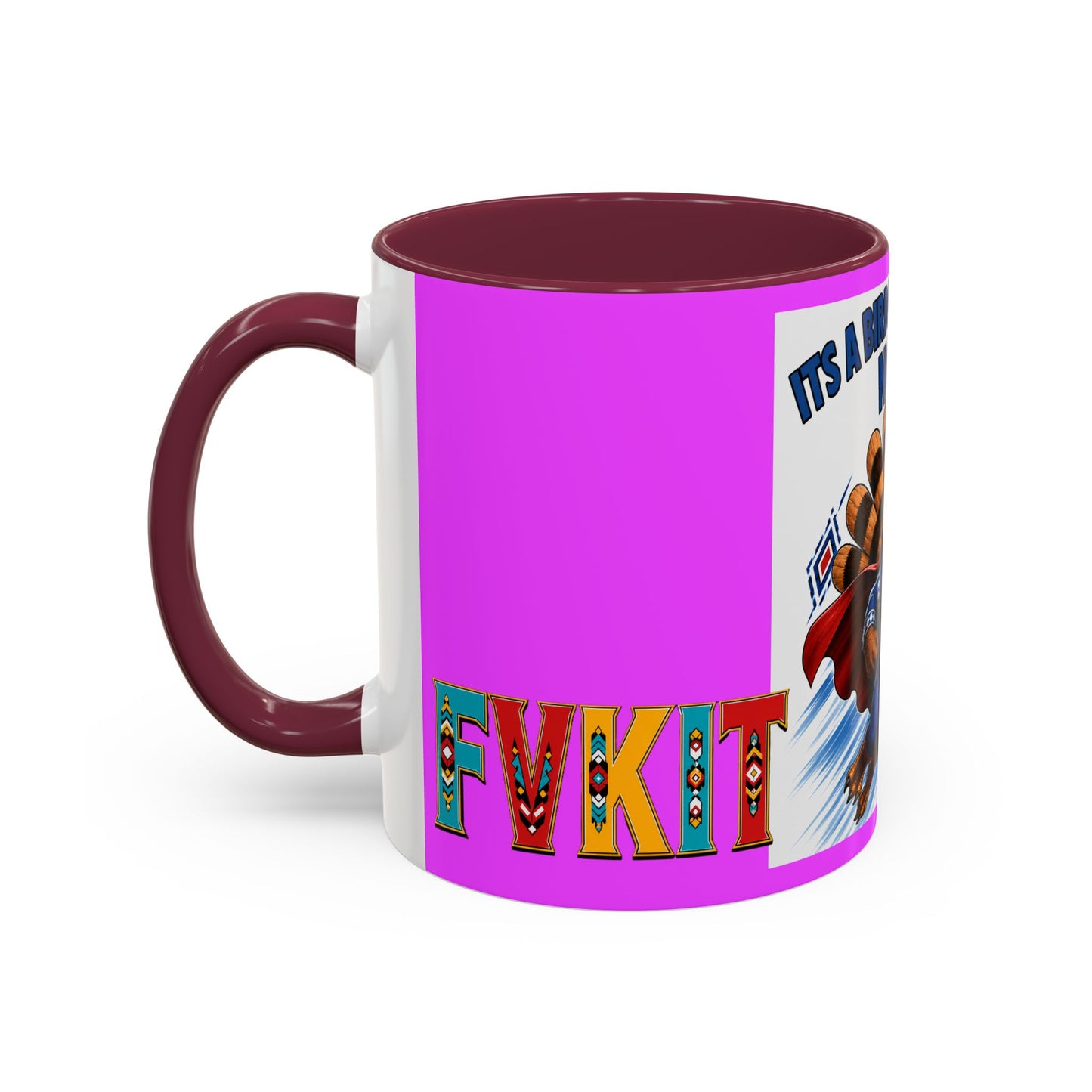 Turkey Coffee Mug — "It’s a Bird! It’s a Plane! No It’s" Colorful 11/15oz Mug