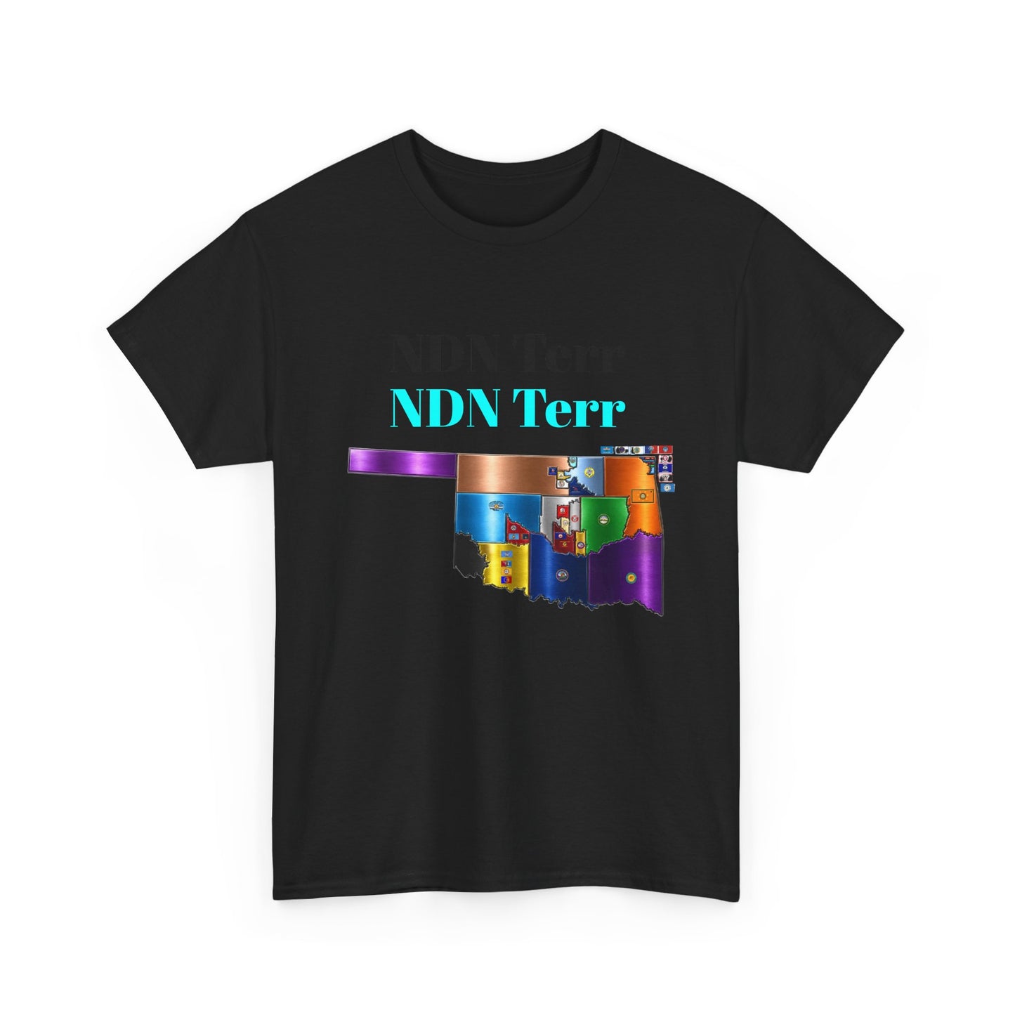 NDN Terr Oklahoma Map Tee — Native Pride Graphic T-Shirt with Arrows