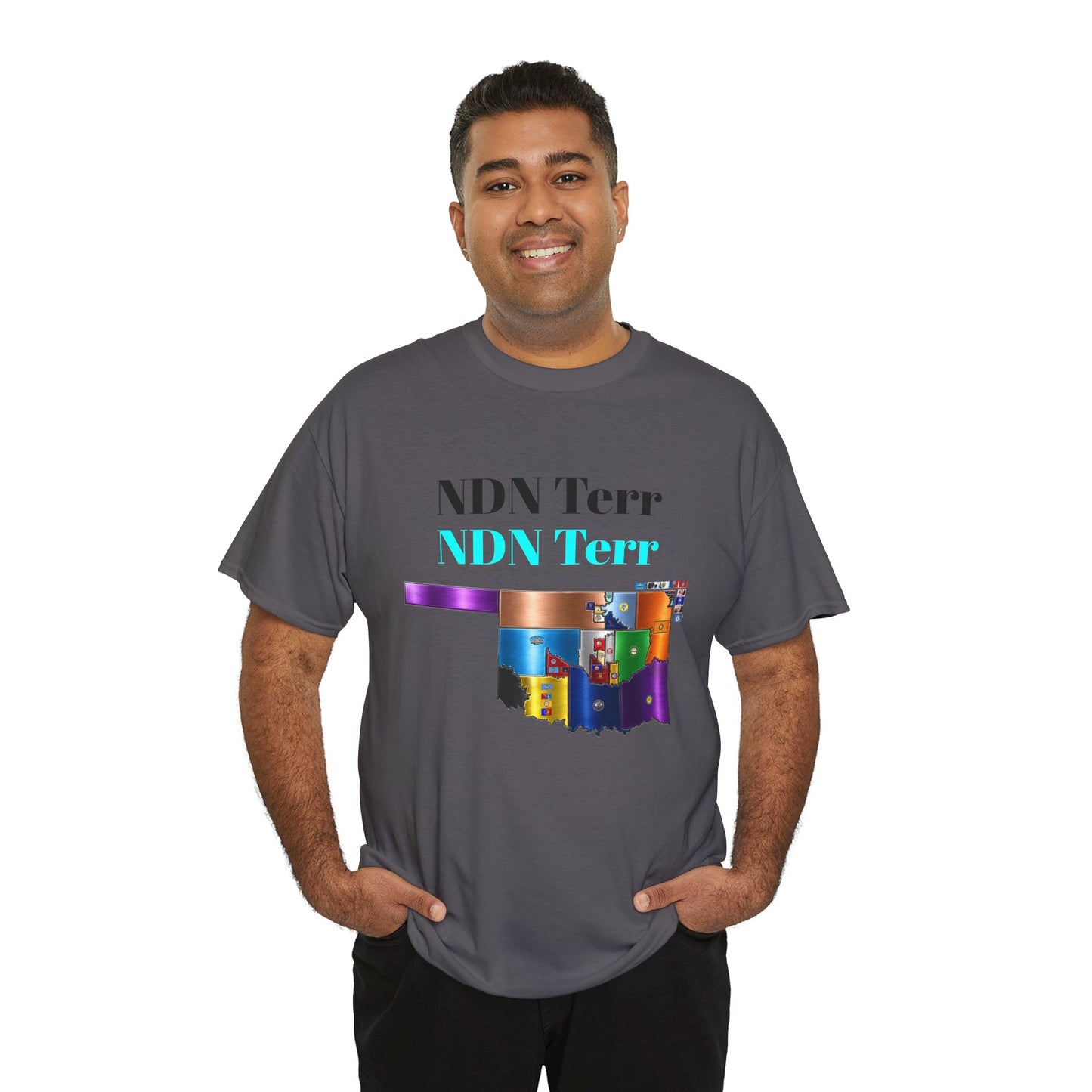 NDN Terr Oklahoma Map Tee — Native Pride Graphic T-Shirt with Arrows