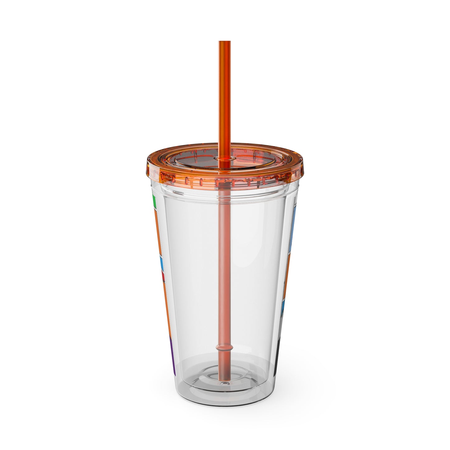 Sunsplash 16oz Tumbler with Straw — 'Half-Pint Illegally on Osage Rez' Graphic
