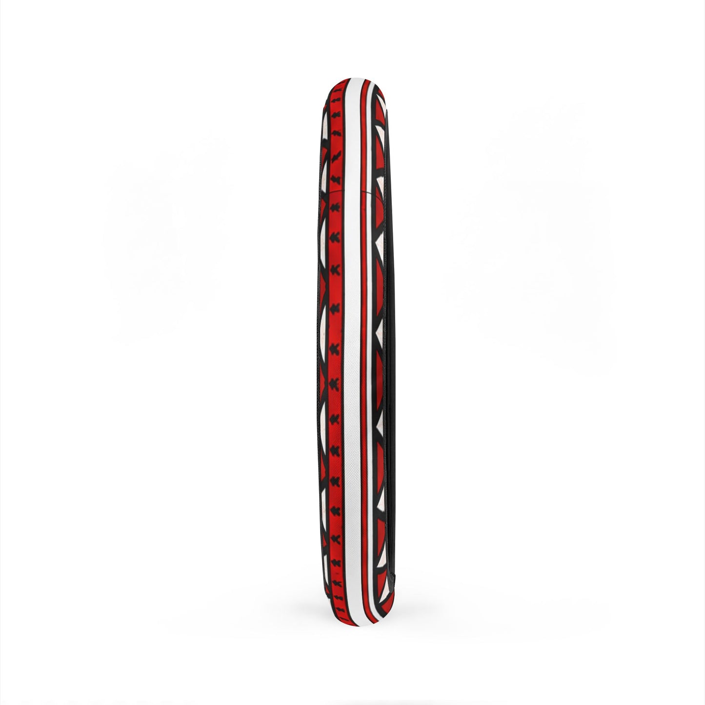 Red Triangle Pattern Steering Wheel Cover — Geometric Car Accessory