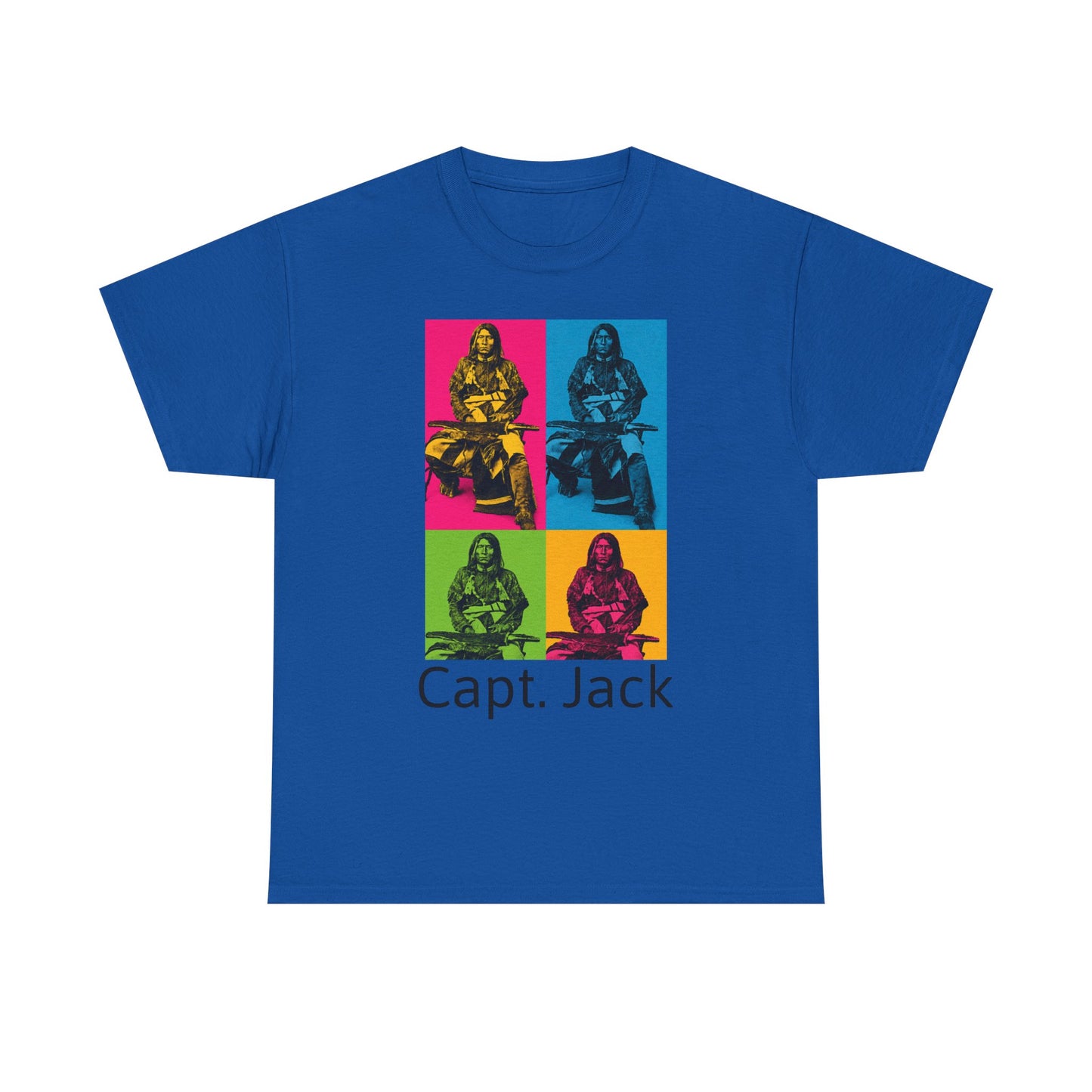 T-Shirt — Capt. Jack Pop-Art Portrait Tee with Arrow Back Print