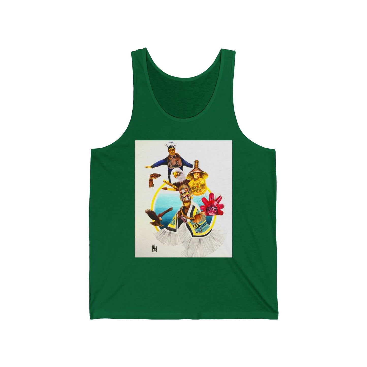 Tlingit Tank Top — Retro Beach Graphic Jersey Tank
