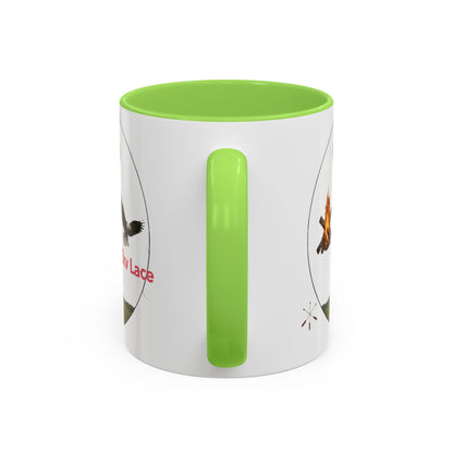 Kialegee Adventure Mug — 'Ekv Lace' Cross, Eagle & Campfire Ceramic Coffee Cup (11oz/15oz)