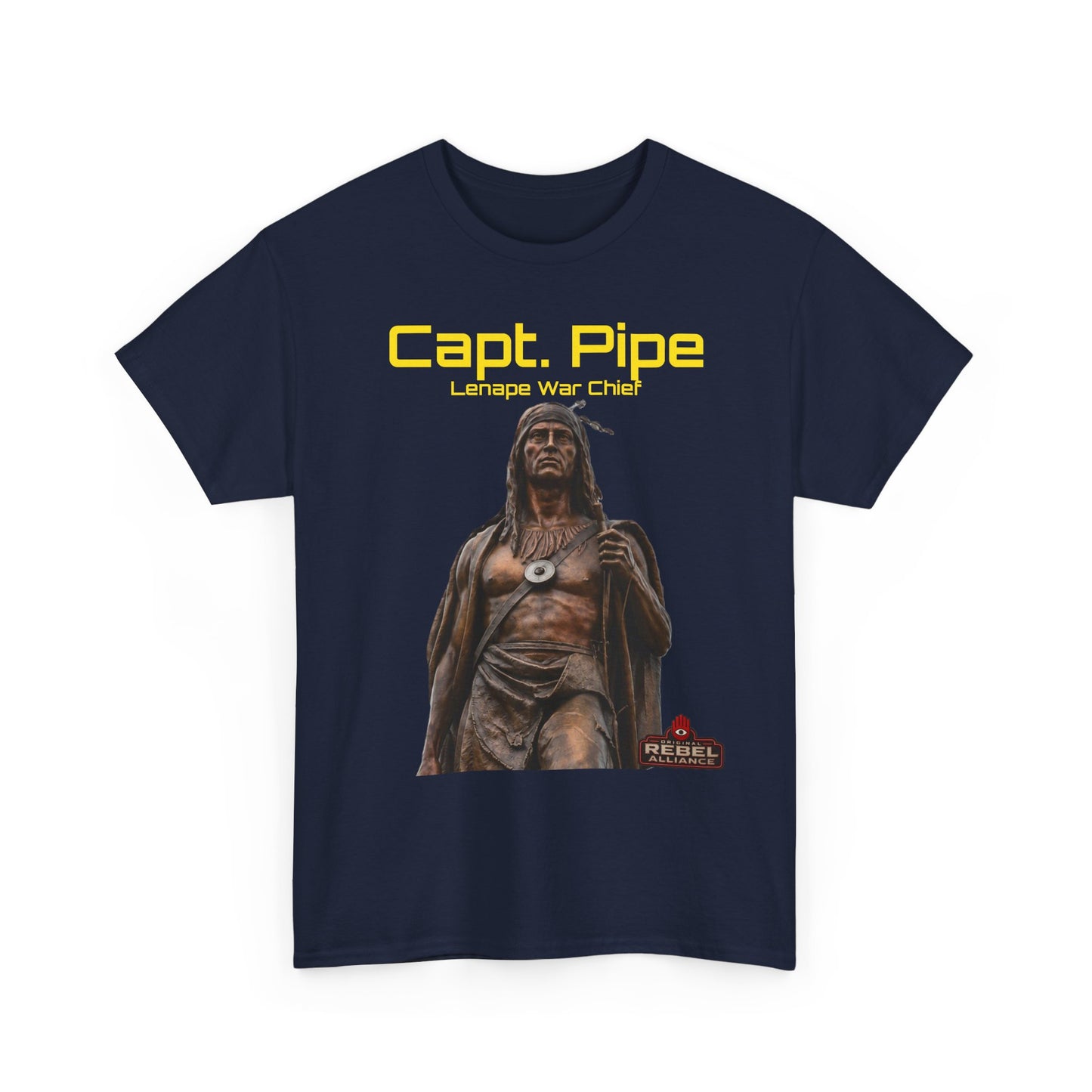 Capt. Pipe Lemape War Chief T‑Shirt — Native Warrior Graphic Tee