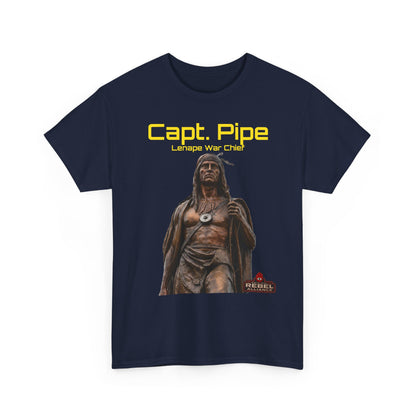 Capt. Pipe Lemape War Chief T‑Shirt — Native Warrior Graphic Tee