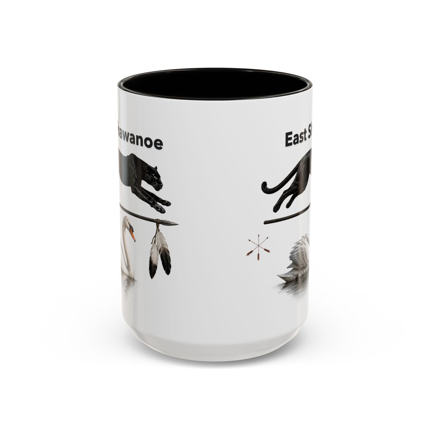 Shawnee East Shawanoe Mascot Panther & Swan Coffee Mug (11oz/15oz)