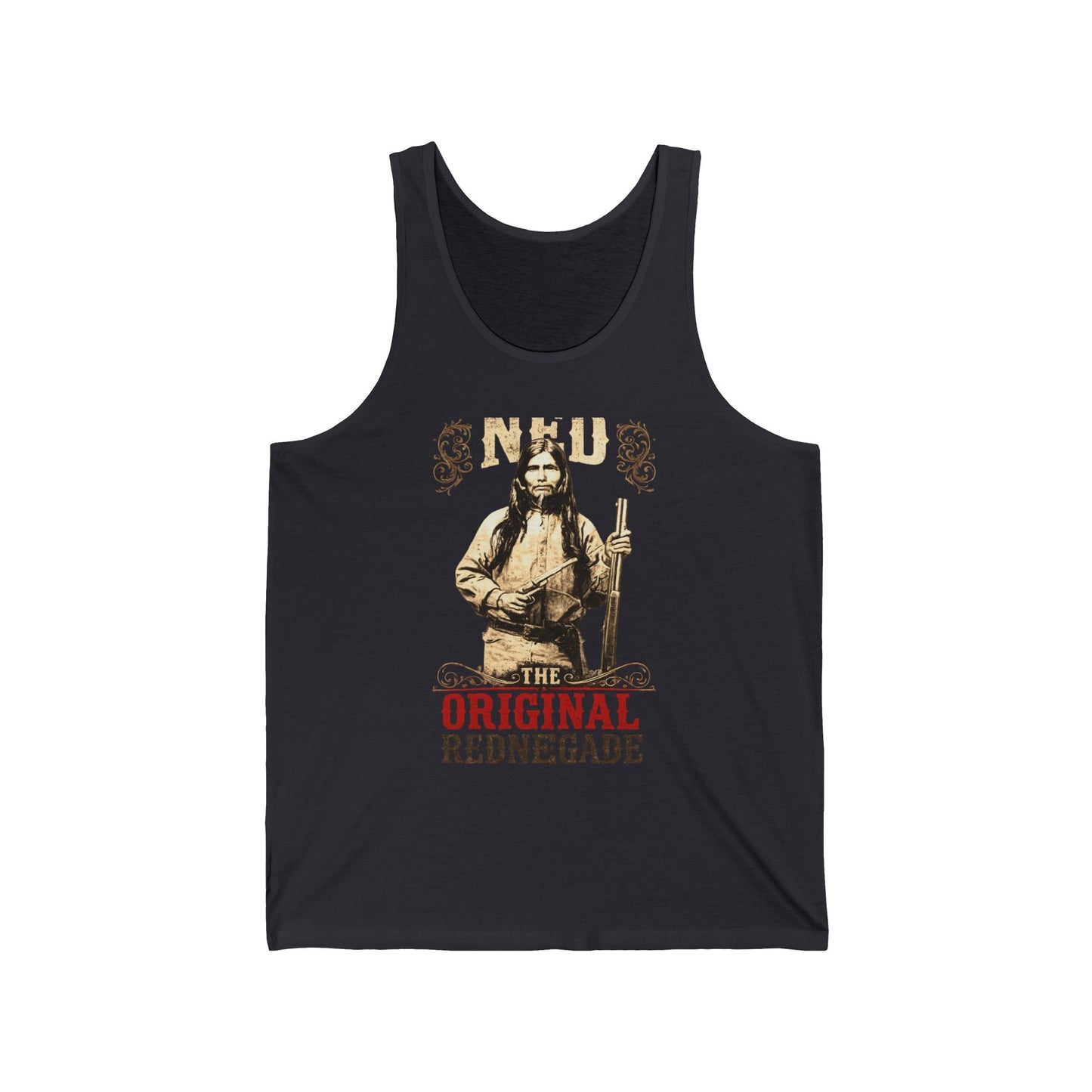 Original Rednegade Tank Top — Vintage Native American Warrior Graphic