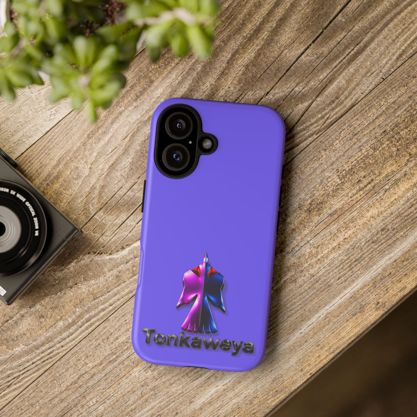 Tonkawa Phone Case — Tonkkaweya Sunrise Design (Protective Purple Hard Shell)