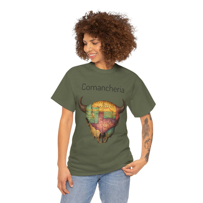 Comancheria Buffalo Skull T-Shirt — Western Map Graphic Tee