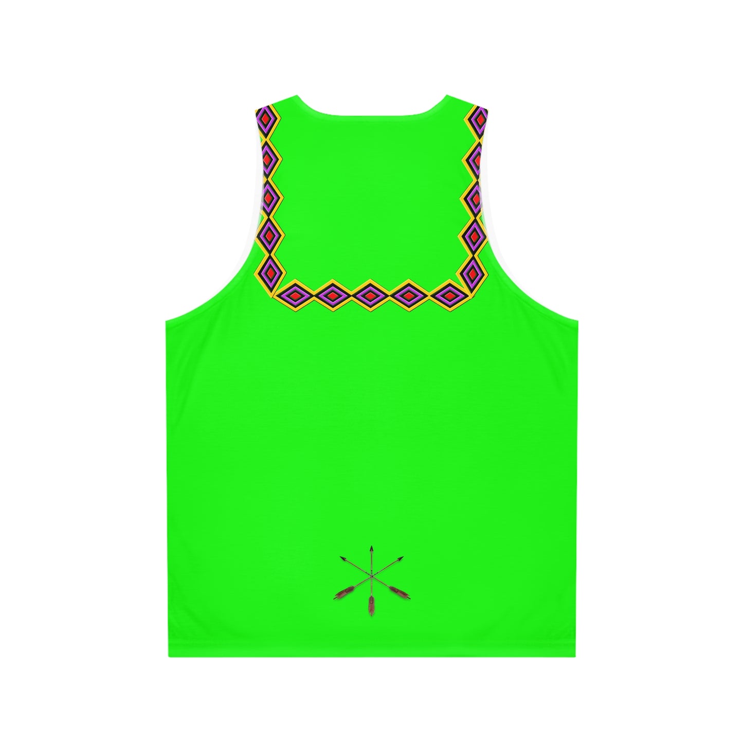 Neon Green Tribal Diamond Tank Top