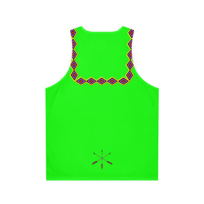 Neon Green Tribal Diamond Tank Top