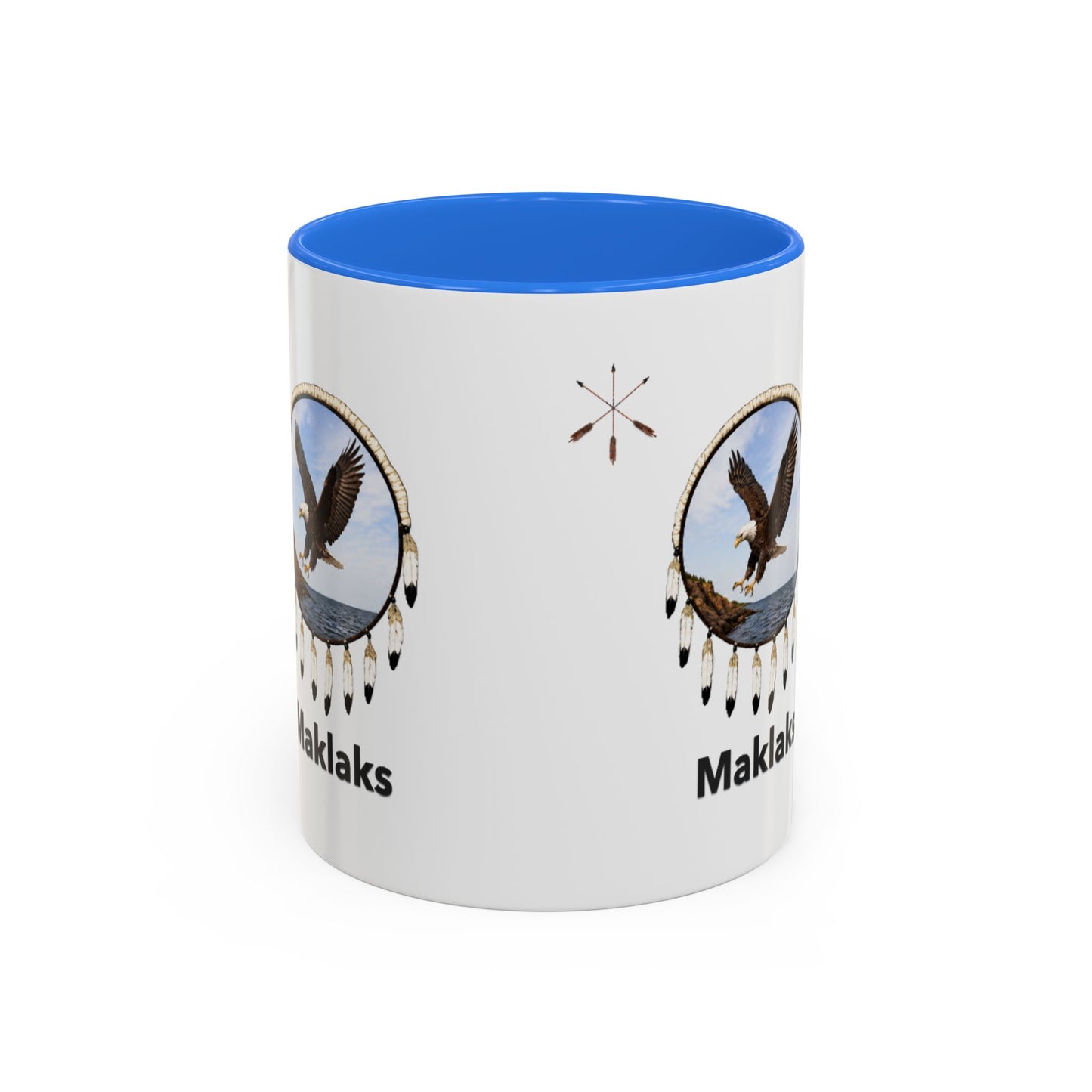 Modoc Eagle Ceramic Mug (11oz/15oz) – 'Maklaks' Native-Inspired Coffee Cup