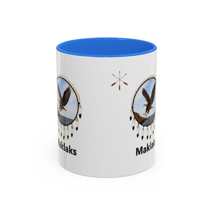 Modoc Eagle Ceramic Mug (11oz/15oz) – 'Maklaks' Native-Inspired Coffee Cup