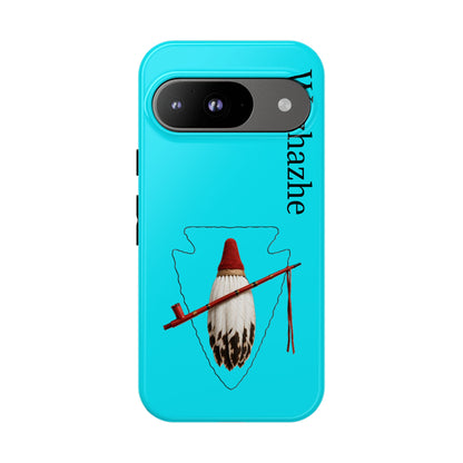 Osage Phone Case — Wazhahze Tribal Shield Design (Native Feather & Tomahawk)