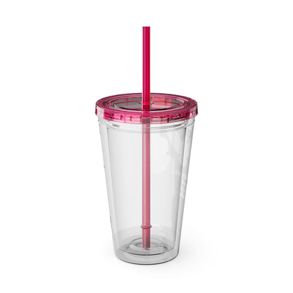 Blackhawk 16oz Tumbler with Straw — Illustrated Map & Raven Design