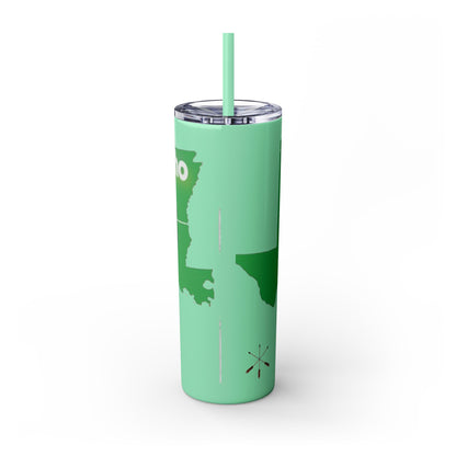 Caddo Kadohadoha Texas Map 20oz Skinny Tumbler with Straw