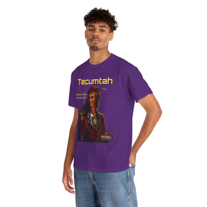 Tecumtah Native American Portrait T‑Shirt — Mvskoke Mom/Shawnee Dad Heritage Tee