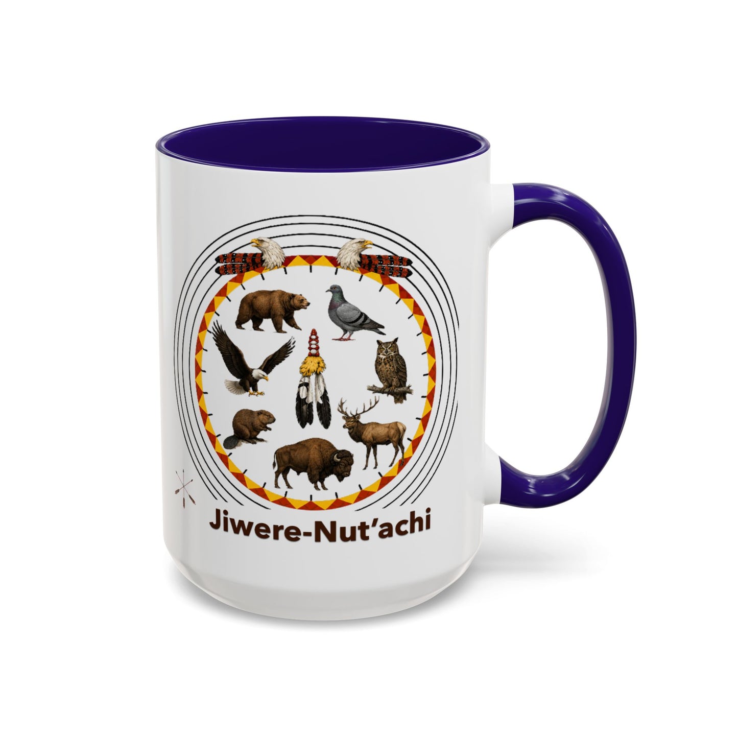 Otoe Missouria Native Animal Circle Mug – 'Jiwere-Nut'achi' Illustrated Coffee Cup (11oz/15oz)