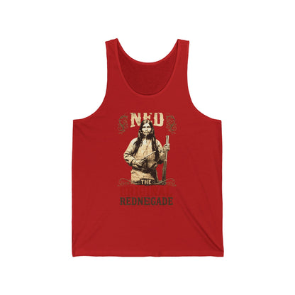 Ned Original Rednegade Native Warrior Tank Top — Vintage Western Indigenous Graphic Tank
