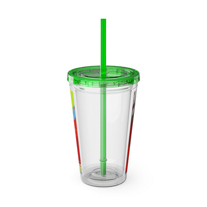 Pontiac Indigenous Nations Map Tumbler — 16oz Sunsplash Straw Cup