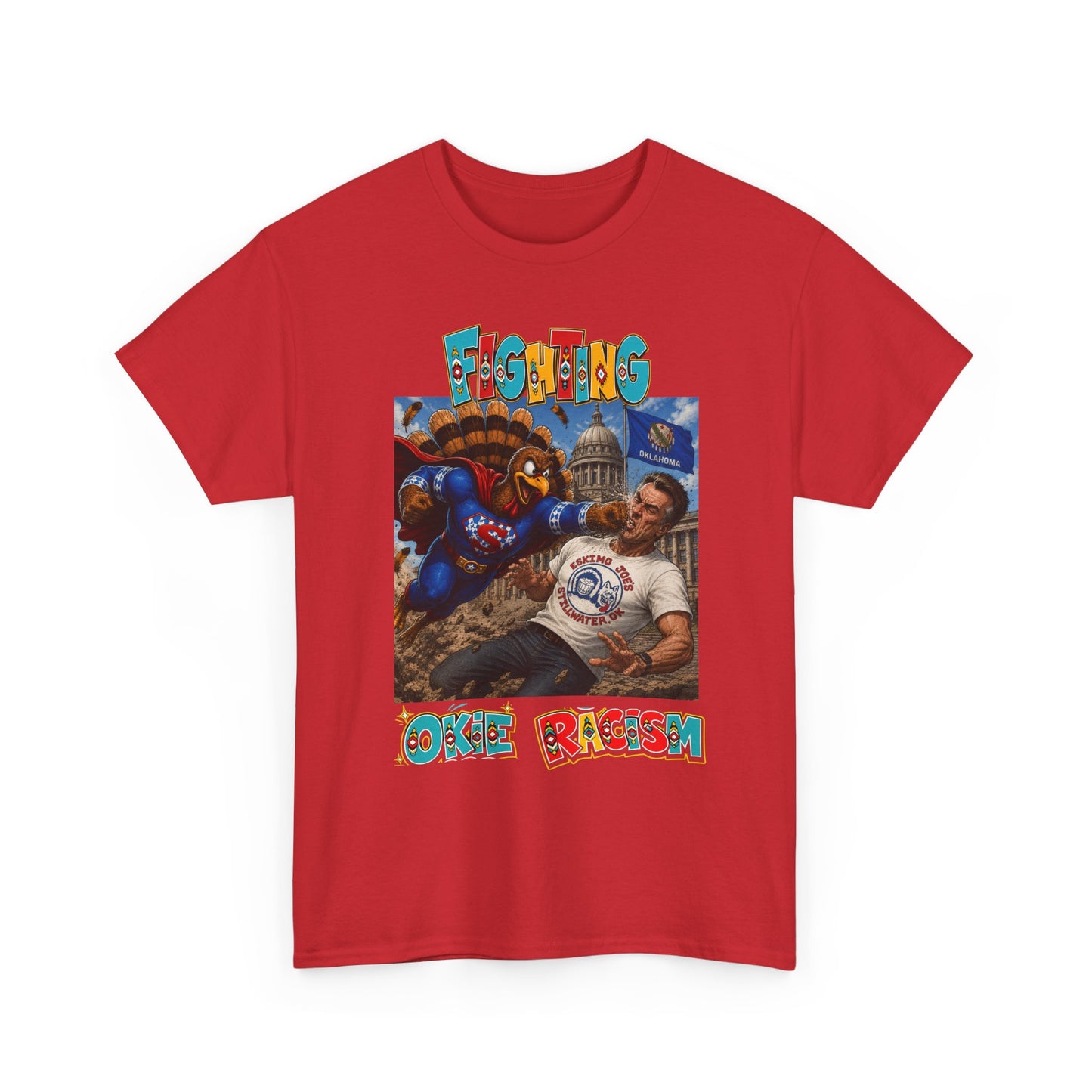 Turkey T-Shirt — Retro Comic 'Stop Racism' Graphic Tee