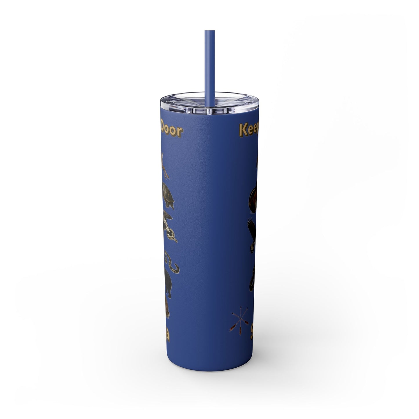 Seneca Cayuga Skinny Tumbler with Straw, 20oz