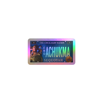 Achukma Sticker — Chickasaw Nation Kiss-Cut Vinyl Decal (Sequoyah Design)