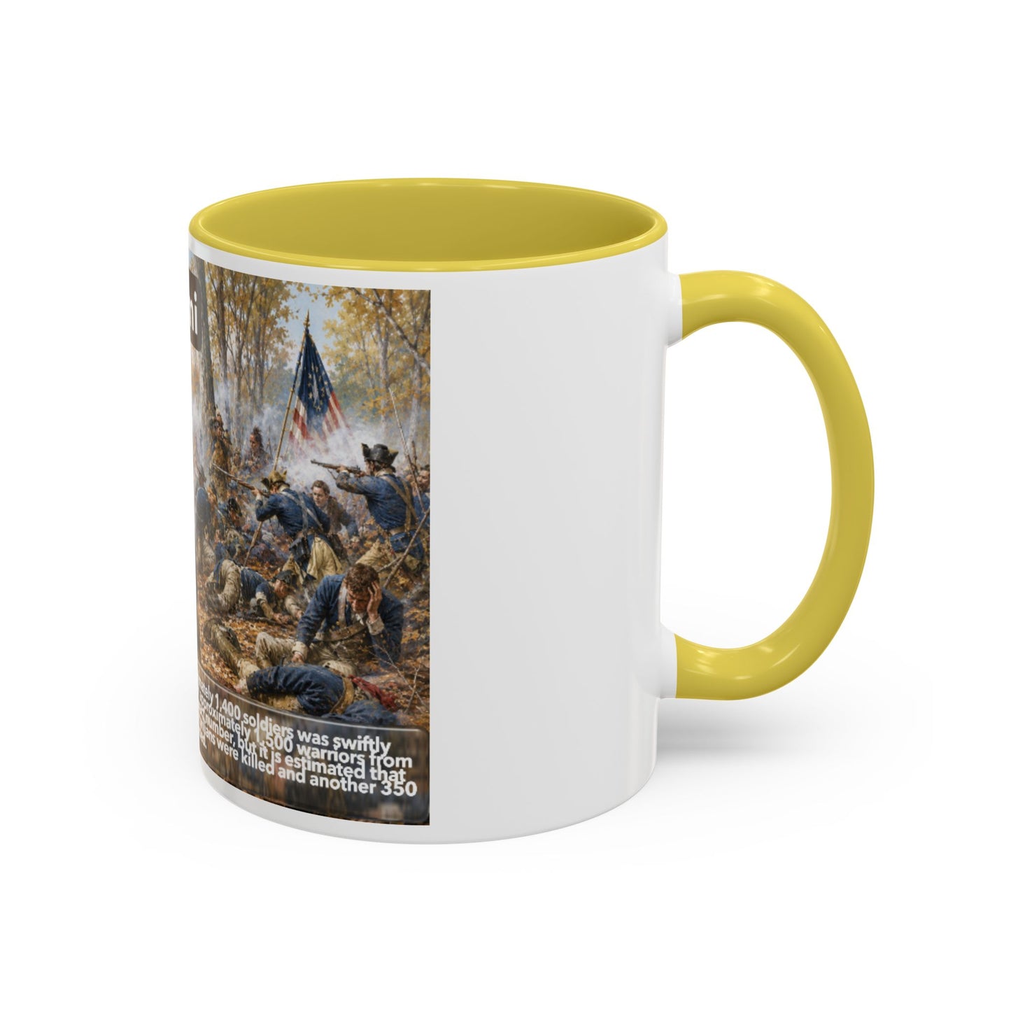 Miami History Battle Scene Mug — Military Vintage Illustration Coffee Cup (11oz/15oz)