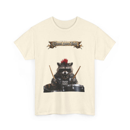 ClansDrummer Raccoon Graphic Tee — "Chaos Goes Brrr" Cute Punk Rock T-Shirt