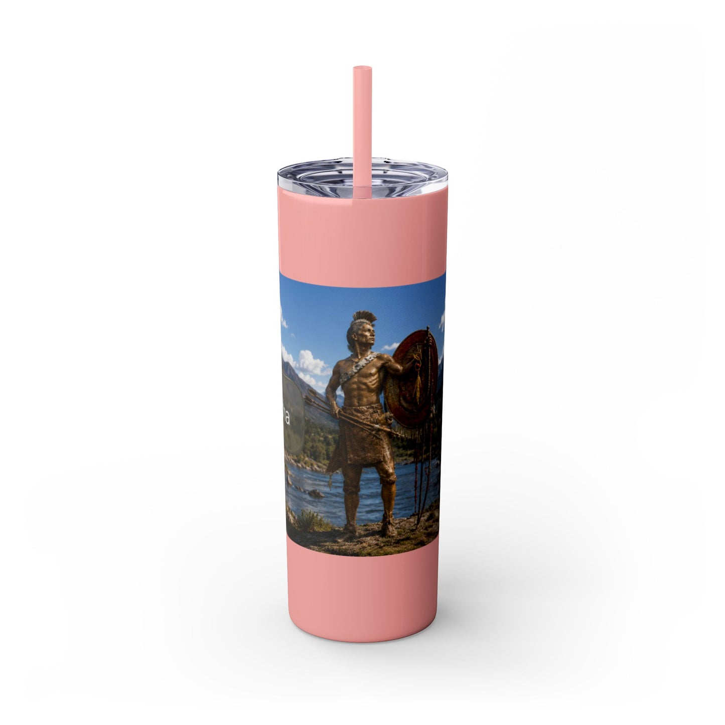 Chickasaw Skinny Tumbler with Straw, 20oz