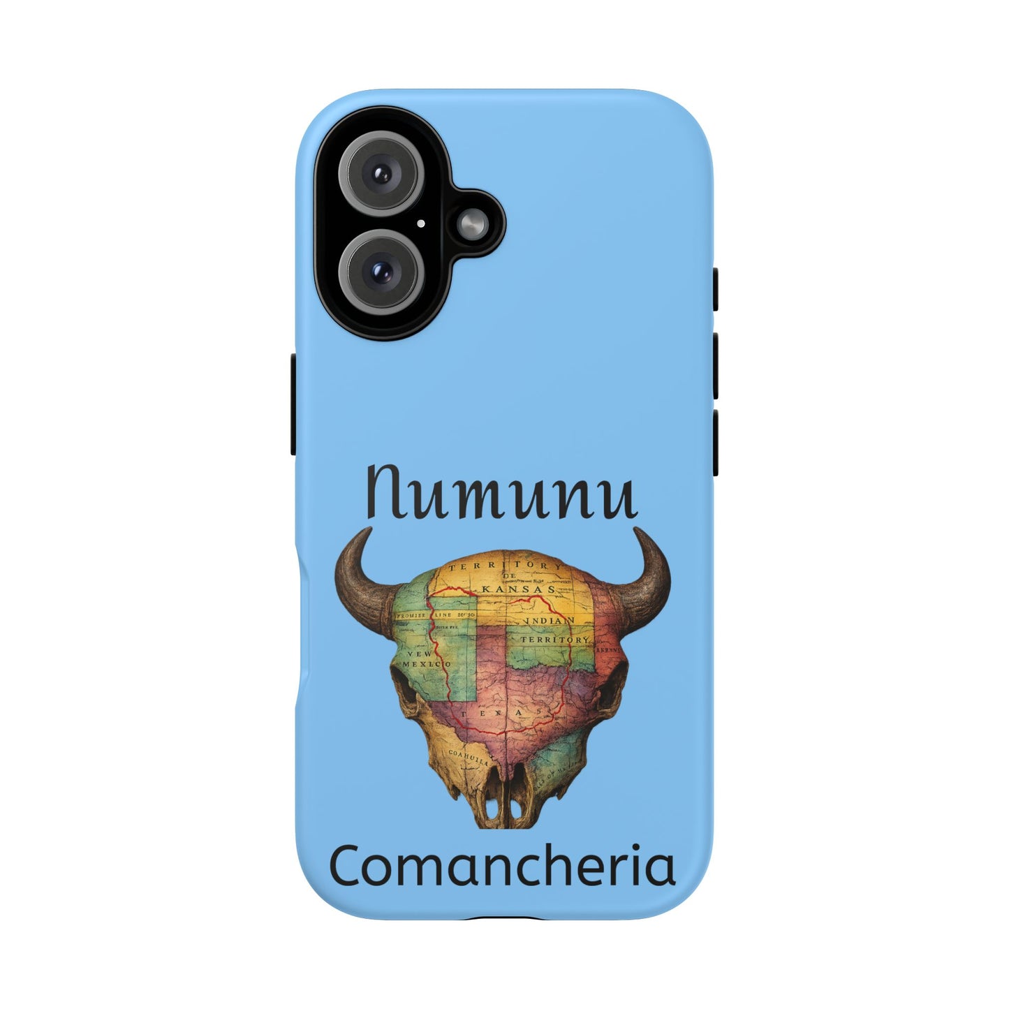 Comanche Phone Case — Comancheria Buffalo Skull Map "Numunu" (Protective, Cultural Design)