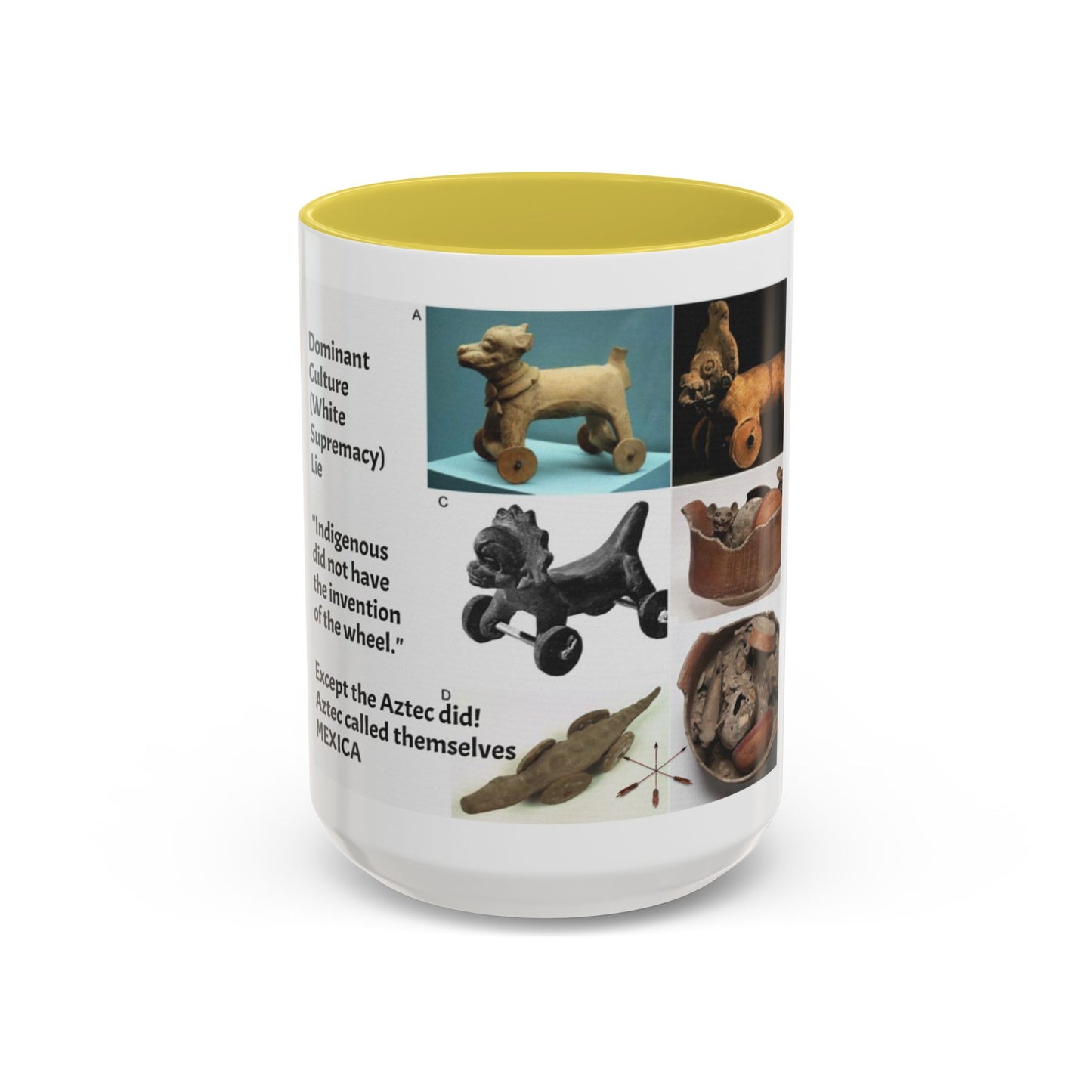 Aztec Artifact Photos Collage Coffee Mug (11oz/15oz)
