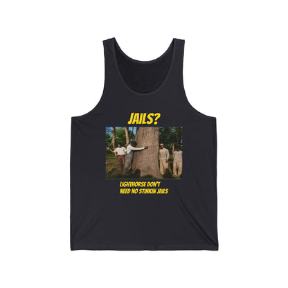 Jails? Tank Top — "Lighthorse Don’t Need No Stinkin’ Jails" Vintage Western Graphic