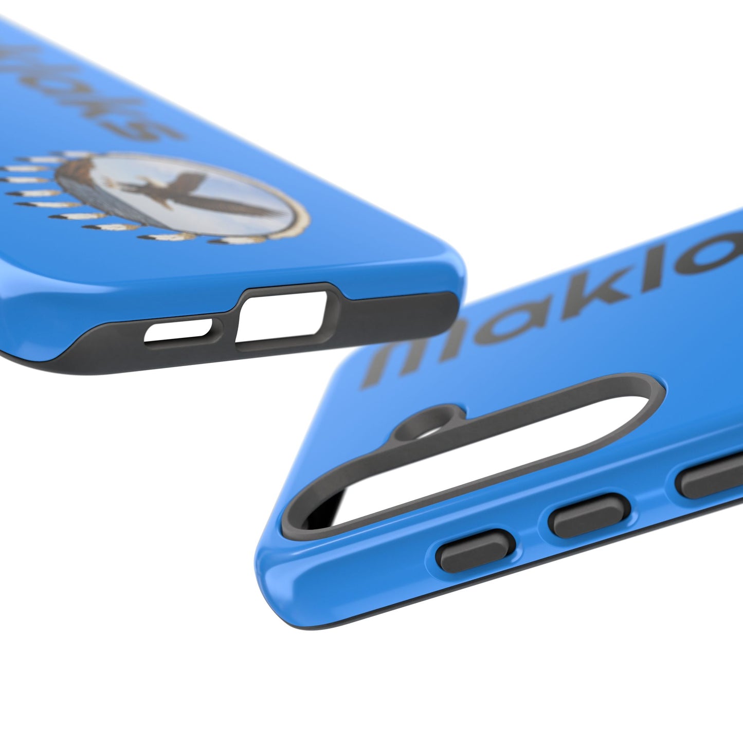 Modoc Blue 'Maklaks' Tough Phone Case with Eagle Drum Design