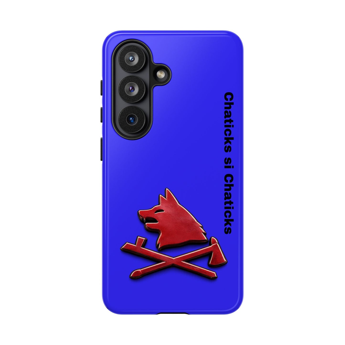 Pawnee Phone Case — Blue 'Chaticks si Chaticks' Wolf Logo Tough Case