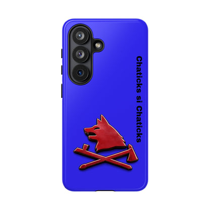 Pawnee Phone Case — Blue 'Chaticks si Chaticks' Wolf Logo Tough Case