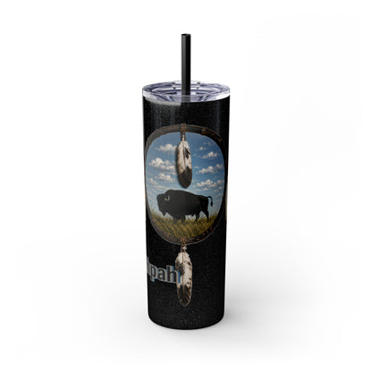 Quapaw Buffalo Skinny Tumbler 20oz — Ogahpahka Design