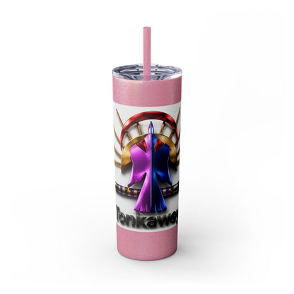 Tonkawa Skinny Tumbler with Straw, 20oz