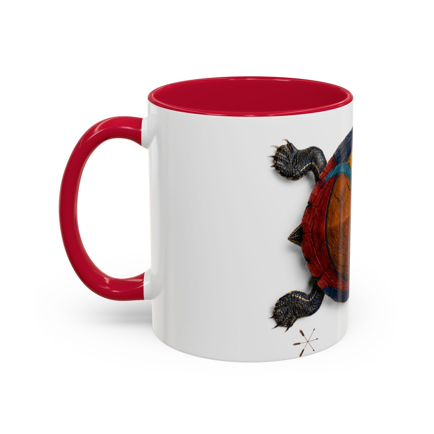 Delaware West Colorful Turtle Coffee Mug — Vibrant Hand-Painted Shell Design (11oz/15oz)