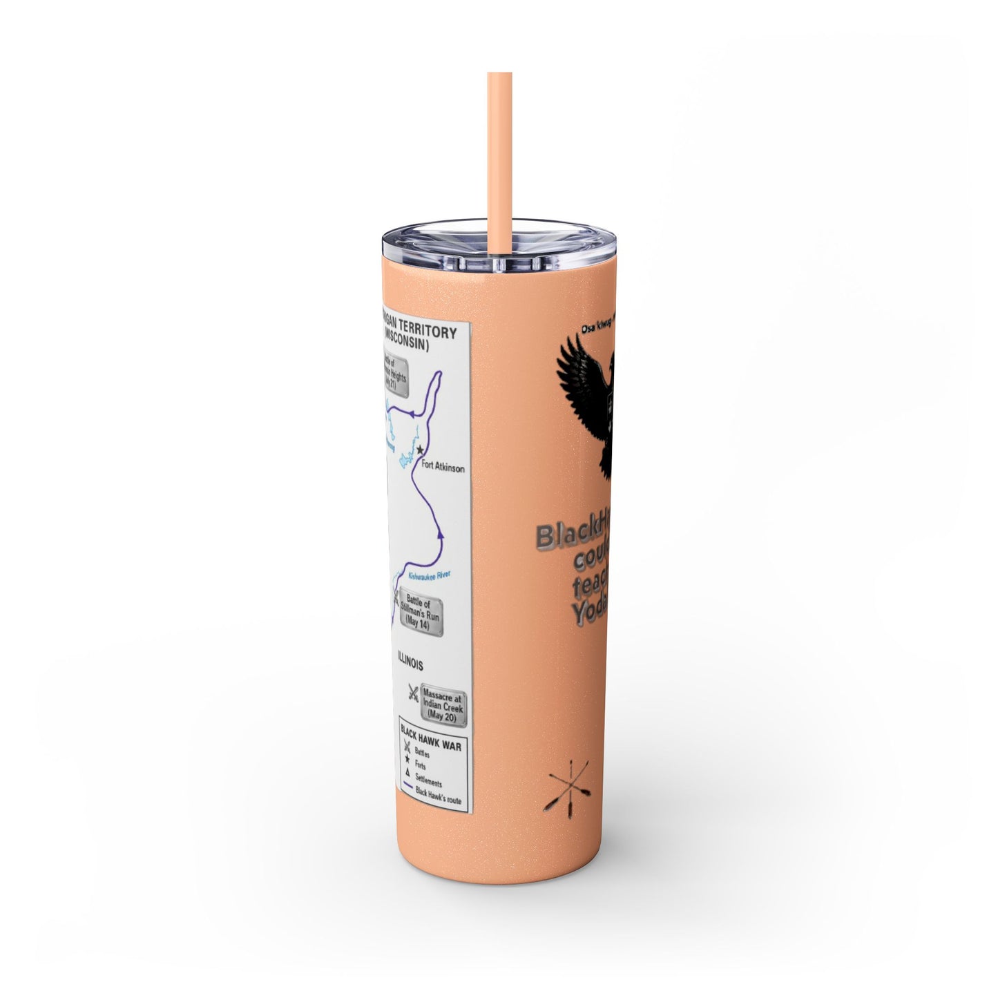 Blackhawk Skinny Tumbler 20oz – "BlackHawk could teach Yoda" Design