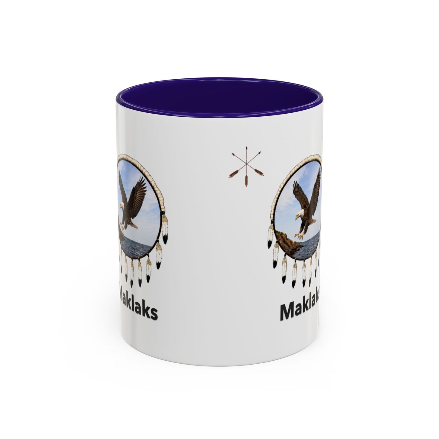 Modoc Eagle Ceramic Mug (11oz/15oz) – 'Maklaks' Native-Inspired Coffee Cup